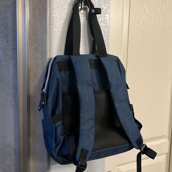 Blue canvas backpack - Picture 4 of 6